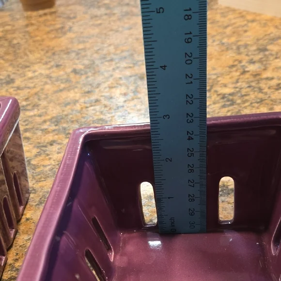 Elegant Purple Ceramic Storage Baskets - Picture 8 of 8